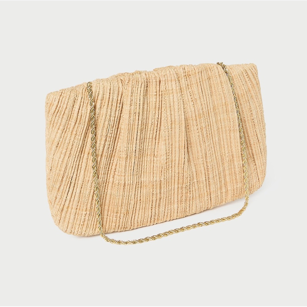 Loeffler Randall Brit Natural Flat Pleated Clutch - Picture 3 of 10